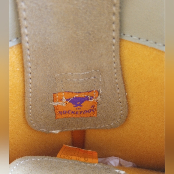 Women's Rocketdog Suede Leather Studded Motorcycle Boots Beige Size 6 - Picture 8 of 8